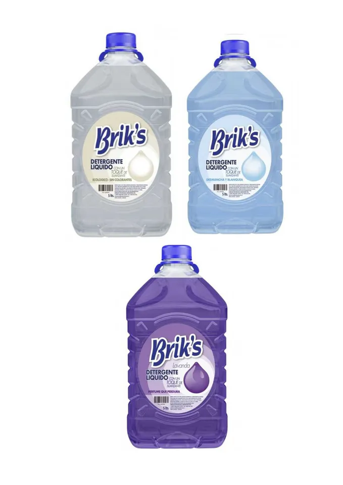 F.2.7. Detergente 5 lt Briks con Suavizante (Tripack: 1 blanco + 1 Celeste + Lavanda). - Imagen 2