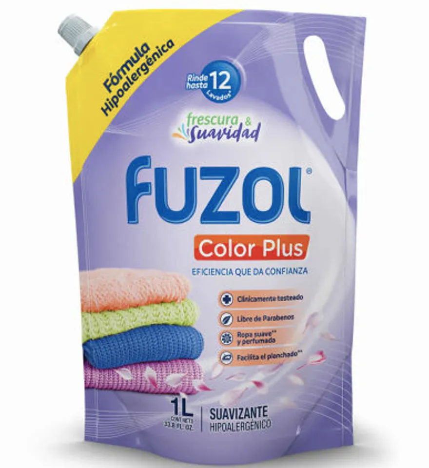 G.1.2. Suavizante Fuzol 1 Lt Hipoalergénico Color Plus. - Imagen 2