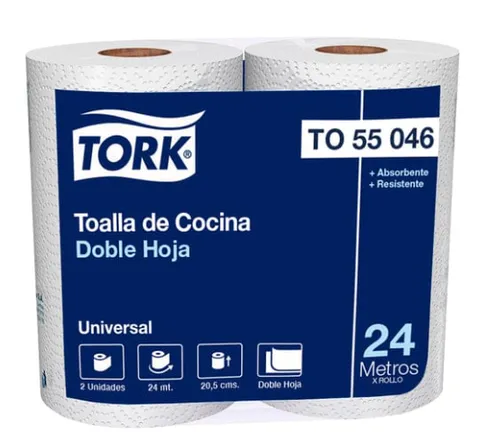 E.1.4.1. Toalla Nova Tork 24 mt, 2 rollos doble hoja.