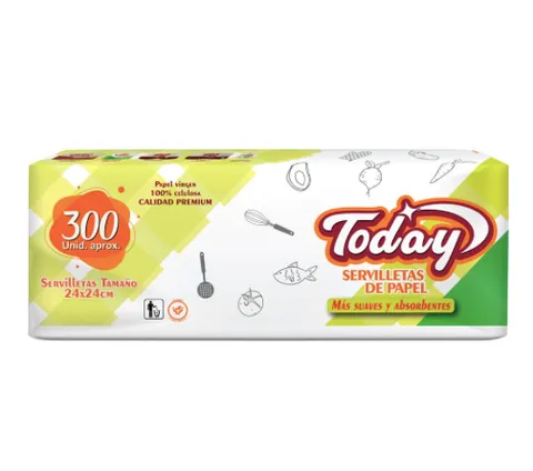 E.1.2.1. Servilletas de Cóctel Today de 24×24 cms 300 uds. - Imagen 2