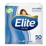 E.1.0 Servilleta de Mesa Blanca Elite 33x33 Cm. Paquete De 50 Unidades.