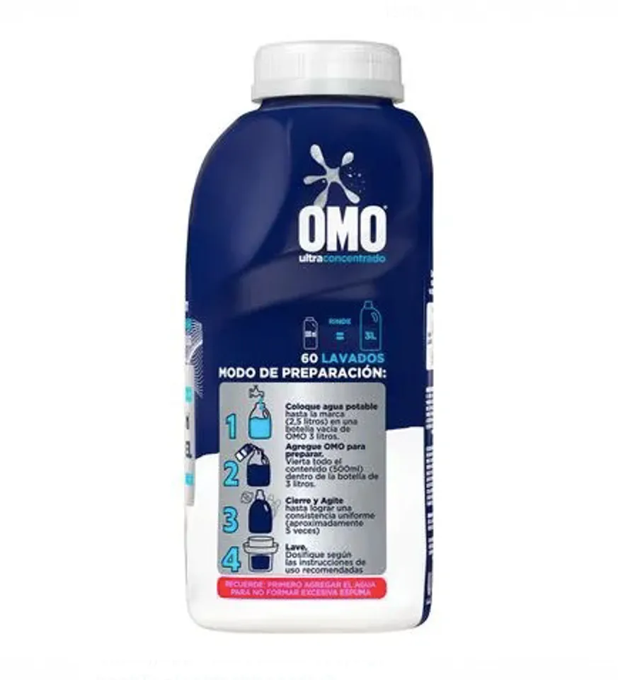 F.3.5. Detergente 500 ml Omo Ultra Concentrado para diluir. - Imagen 4
