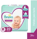 O. Pampers Pañales M Premium Care, 4 Paquetes.