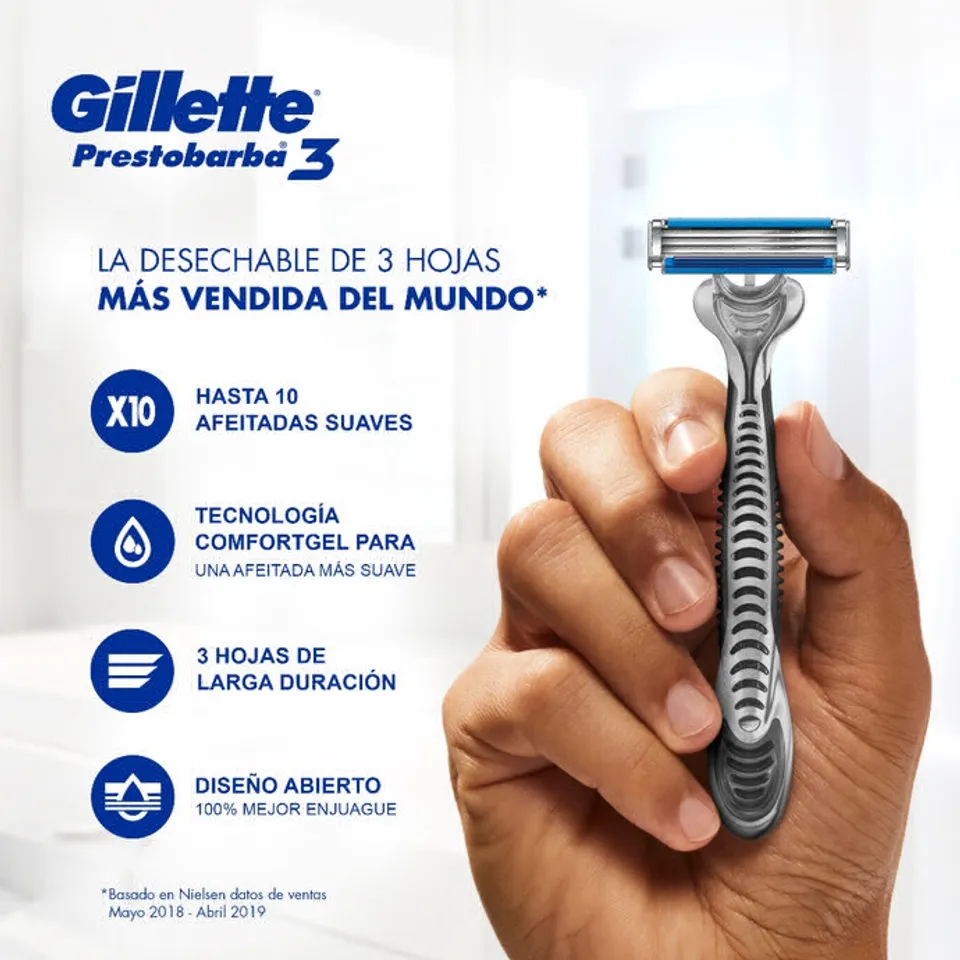 D.0.3. Máquina de Afeitar Gillette Prestobarba 3 - Desechable. - Imagen 6
