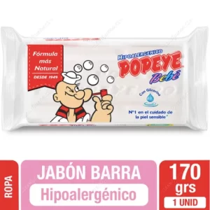 I.0.1 Popeye Jabón Barra 170 grs Hipoalergénico.