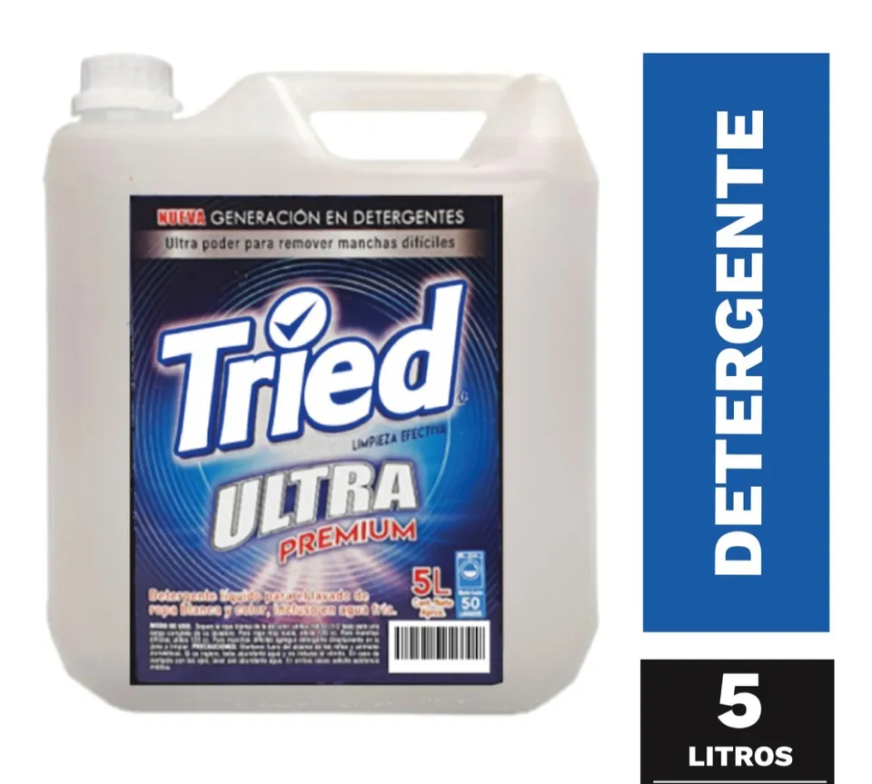 F.2.8. Detergente 5 lt Tried Ultra Premium Azul con suavizante.