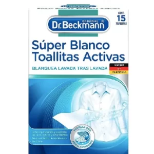 I.0.8. Dr. Beckmann 15 Toallitas Activas Súper Blanco.