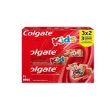 D.0.9. Tripack Pasta Dental Colgate Kids Para Niño Frutilla 50 Grs.