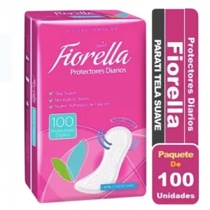 D.5.0. Protector Diario Fiorella 100 Un, tela suave.