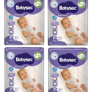 O.1.5. 80 Pañales Babysec Premium P (4 Paquetes).