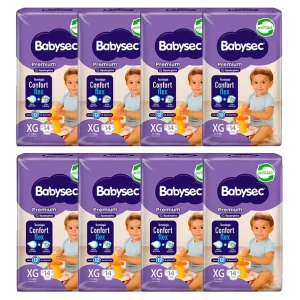 O.2.2. 112 Pañales Babysec XG Premium (8 Paquetes)