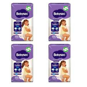 O.2.3. 56 Pañales Babysec Premium XXG (4 Paquetes)