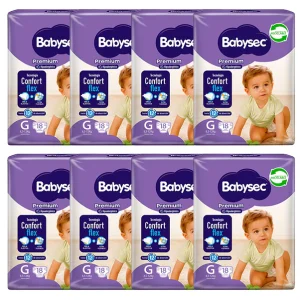 O.2.0. 144 Pañales Babysec Premium G (8 Paquetes)
