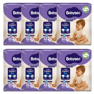 O.1.8. 160 Pañales Babysec Premium M (8 Paquetes)