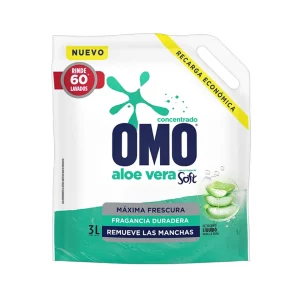 F.3.9. Detergente 3 lt Omo Soft Aloe Vera Recarga. SKU: RR0370